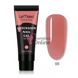 PolyGel UV/ LED pentru unghii false LeMooc Extension Nail Gel 15 ML - 05 Dark Salmon